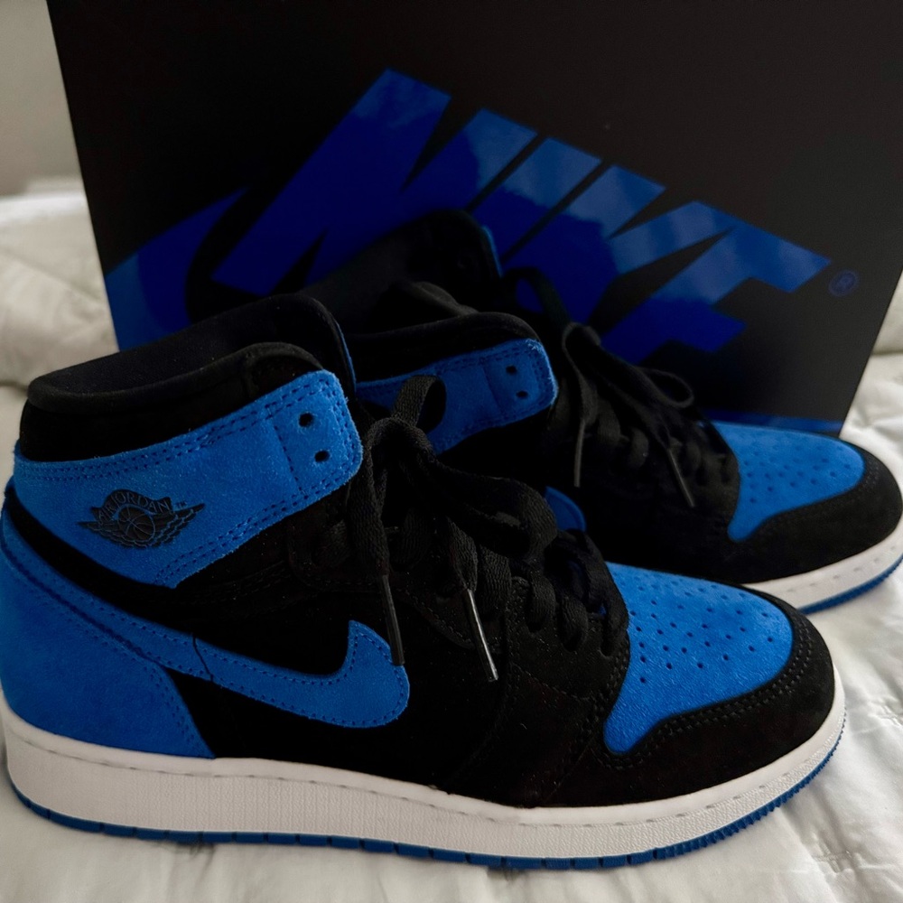 Nike Jordan 1 Retro High OG Royal Reimagined (GS) Sneakers Youth Size 6.5